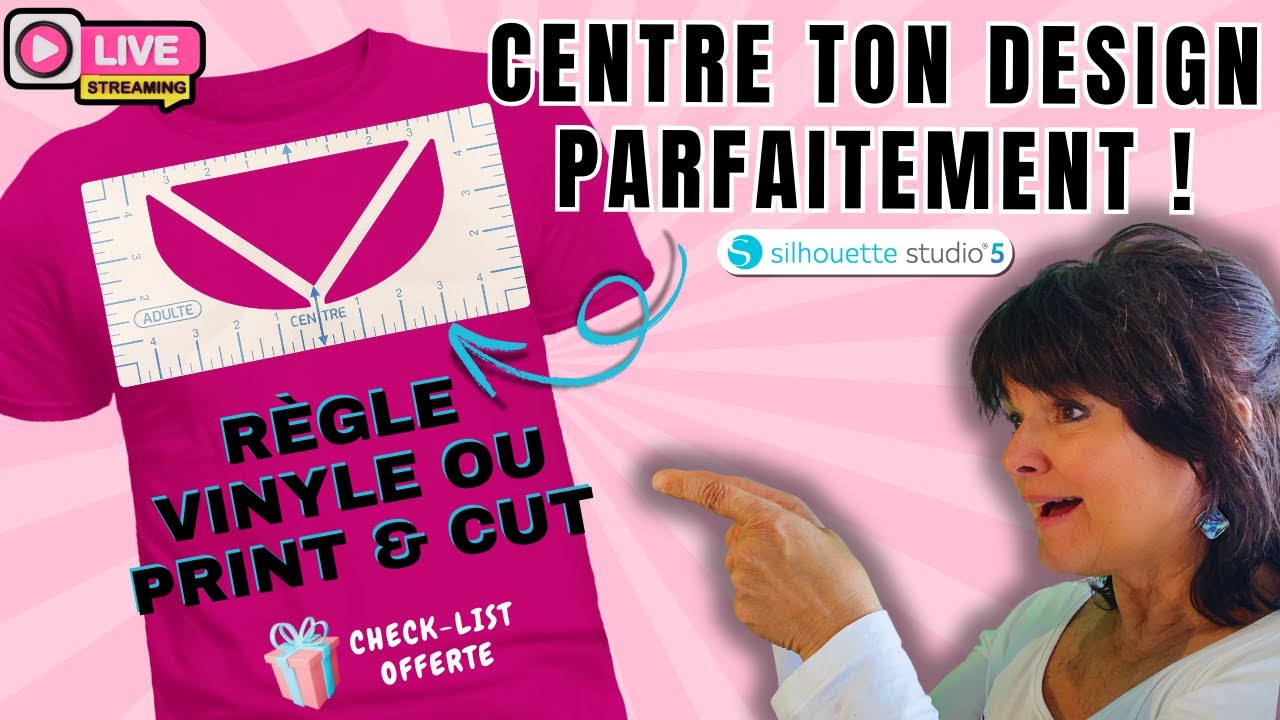 CENTRE ton DESIGN T-SHIRT PARFAITEMENT !!! Fabrique ta règle en vinyle ou en Print&Cut