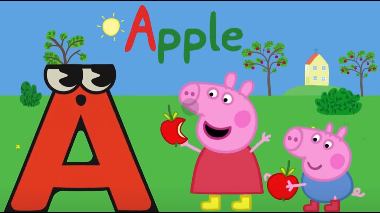 ABC Phonics Song | Toddler Learning Video Songs | Peppa Pig | A for Apple | Learn Phonics Sounds |