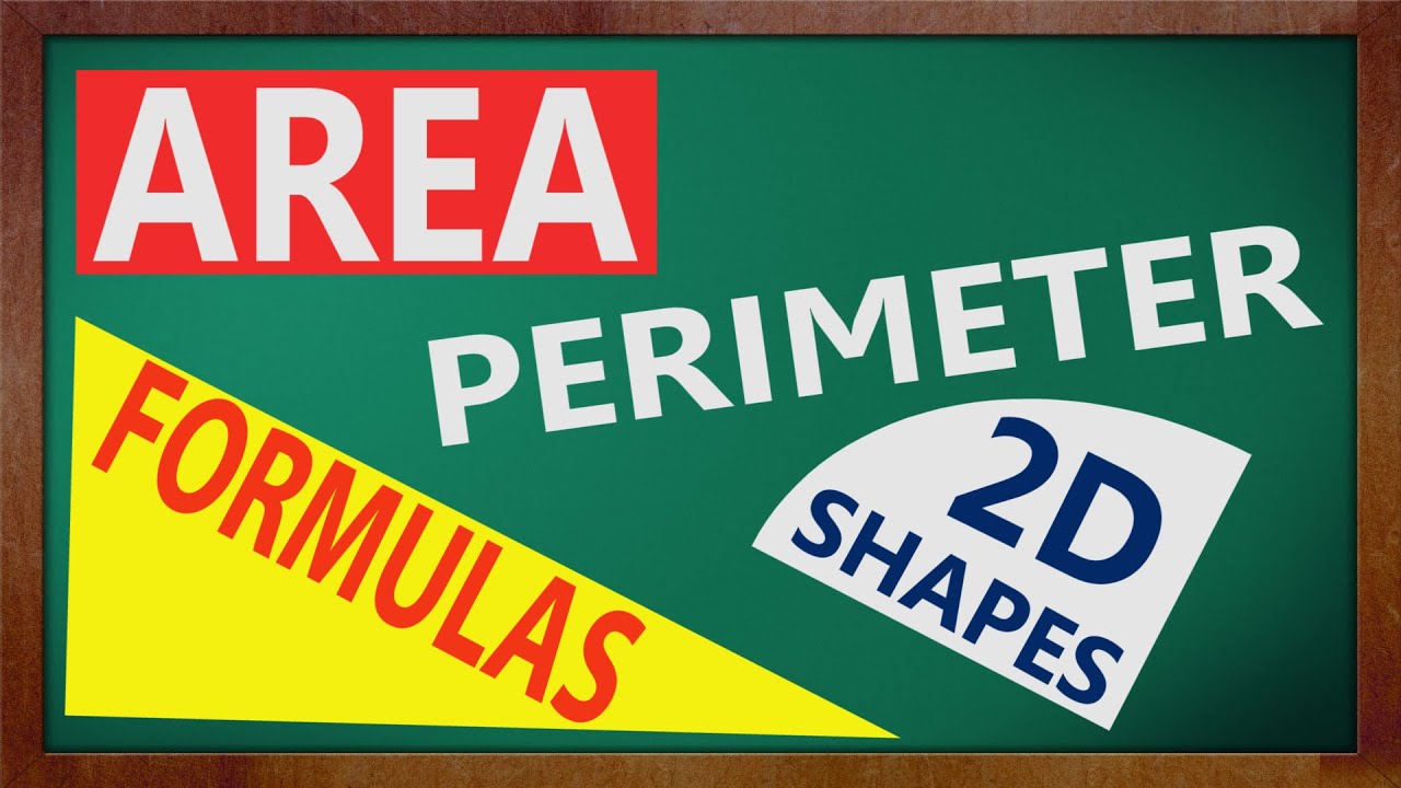 Formulas of Geometry | 2D shapes | Area & Perimeter | Video # 4