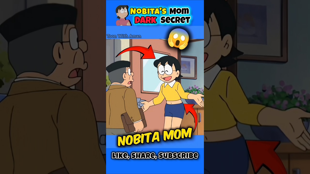 Nobita's mom dark secret revealed😱🤫 || #toonwithaman #doraemon #doraemoncartoon