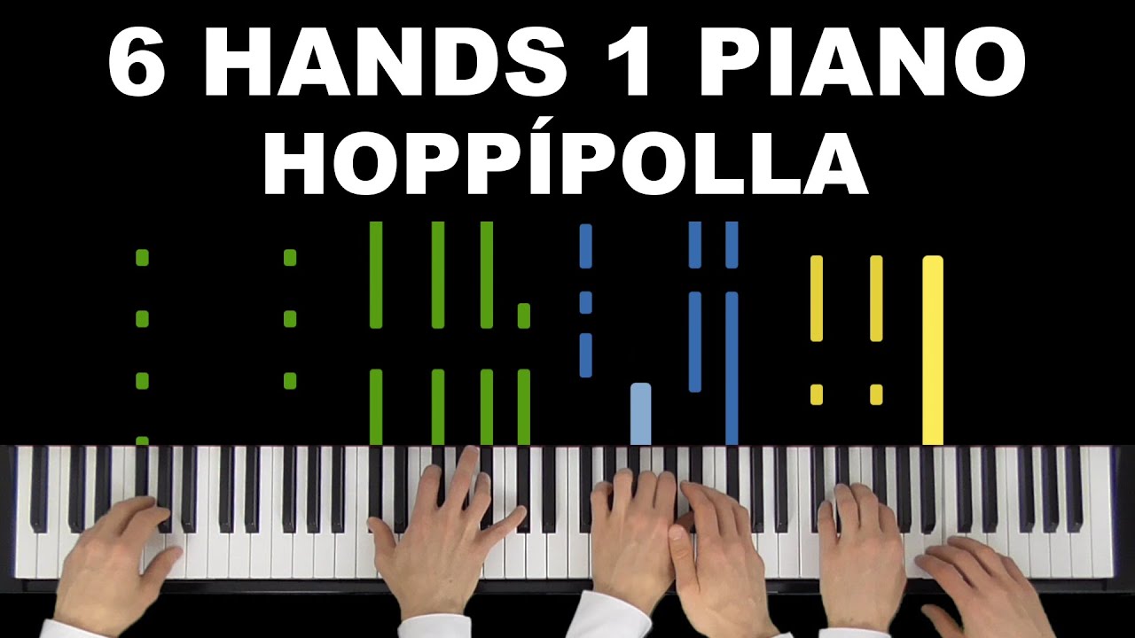 Sigur Rós - Hoppípolla | 6 Hands 1 Piano | Synthesia
