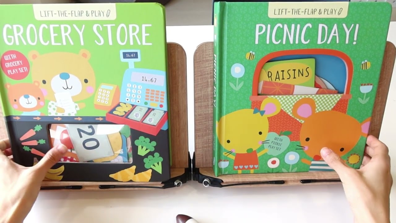 【英文角色扮演遊戲書】 LIFT-THE-FLAP & PLAY 角色扮演遊戲點讀書：Grocery Store & Picnic Day!