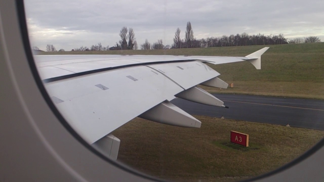 Emirates A380 Pushback, Taxi and Takeoff from Birmingham Airport