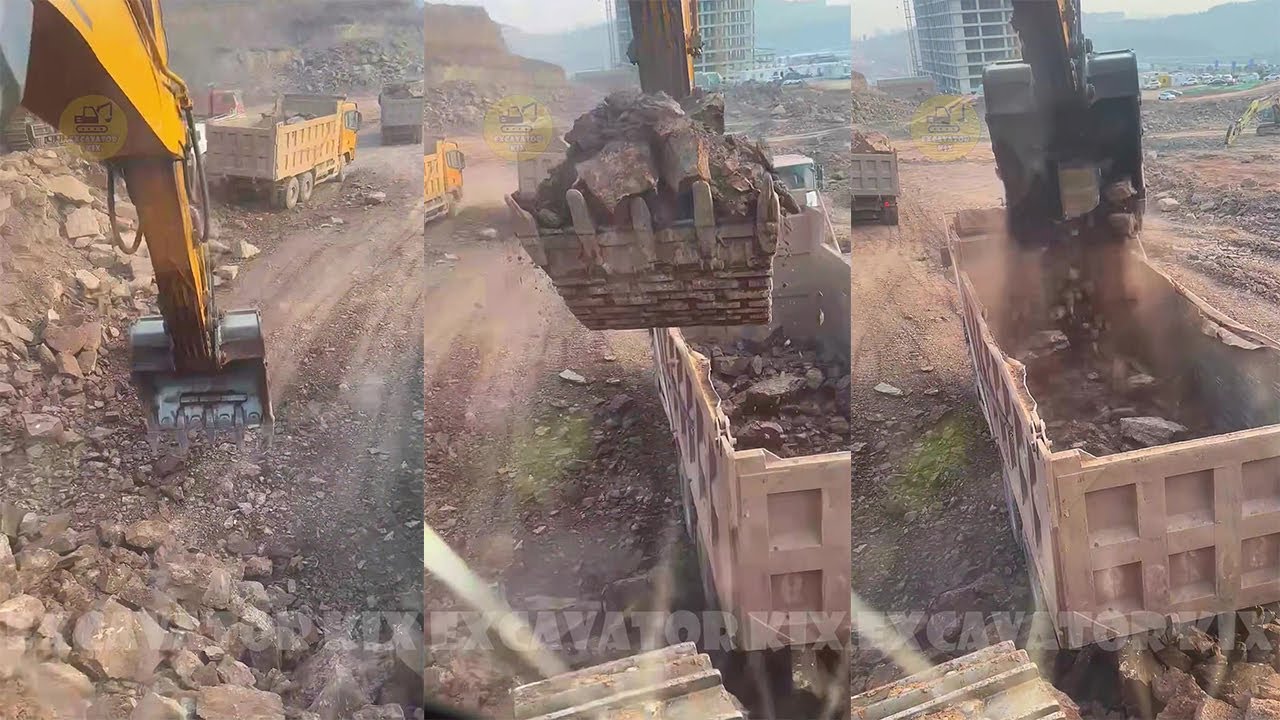 How To Excavators Load Soil Onto Trucks Professionally P915