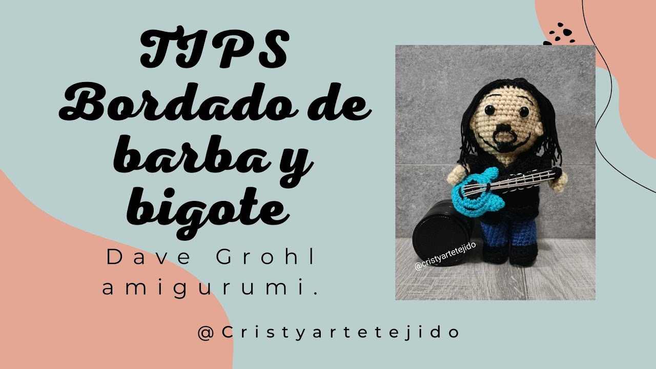 Bordado de la barba del amigurumi