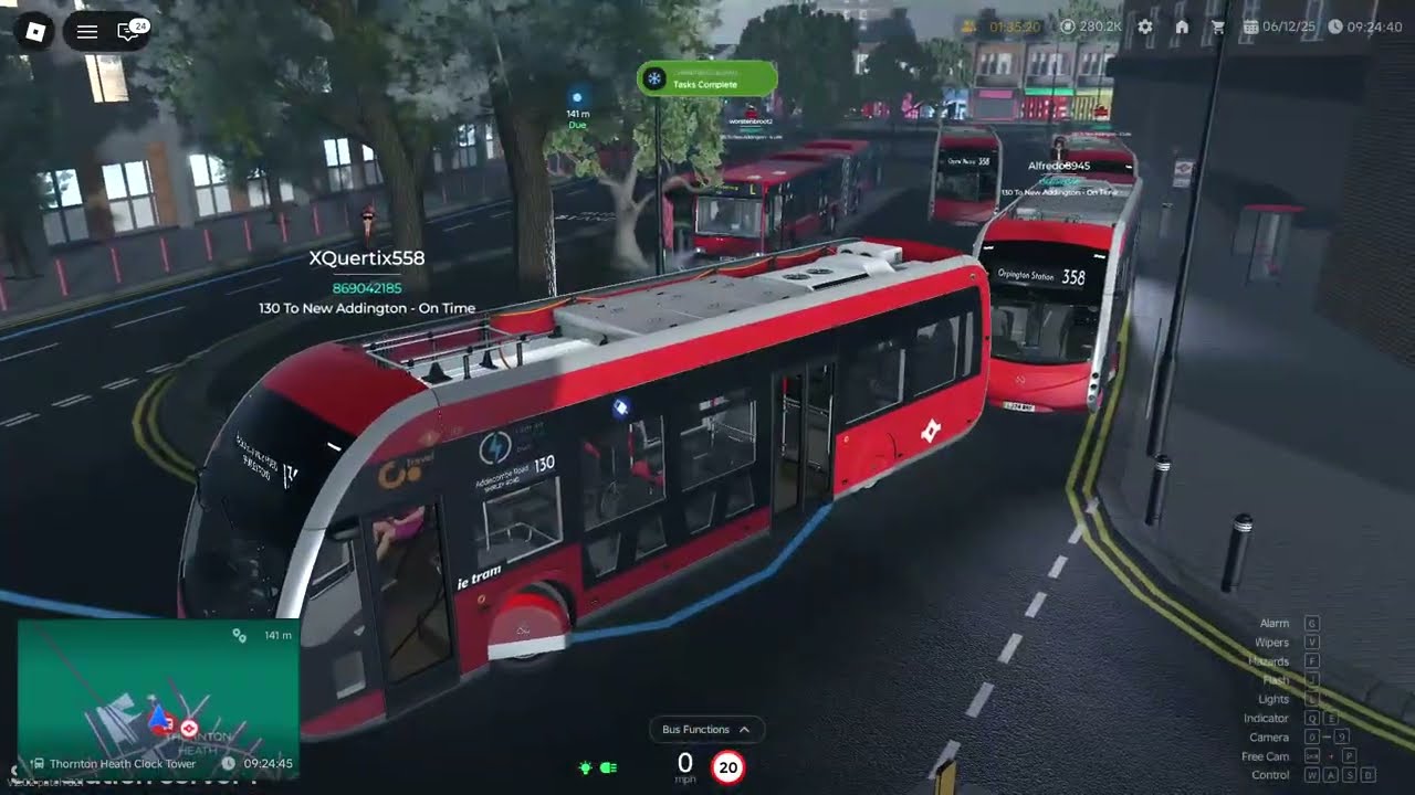Roblox Croydon 130 Flood Driving The New IE Tram Bus! Sim Server
