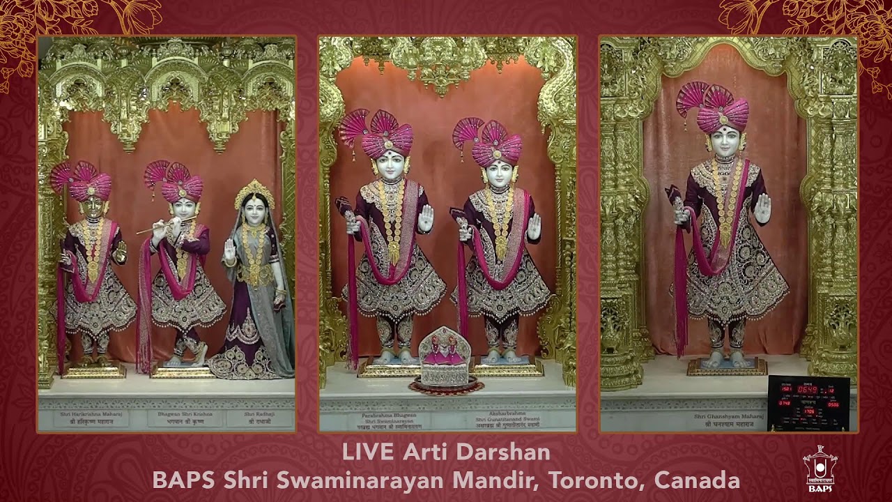 LIVE Sandhya Arti - BAPS Shri Swaminarayan Mandir - Toronto, Canada