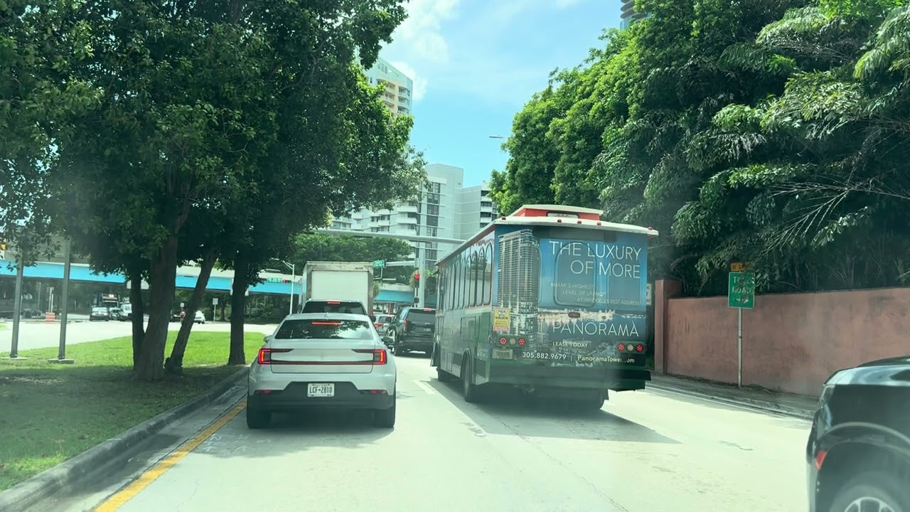 Driving from Coconut Grove to Miami Beach(South Beach)