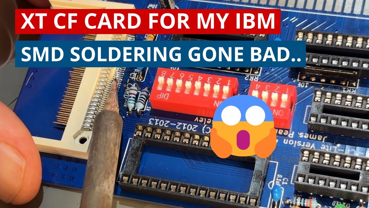 Building and testing a XT CF Card for the my IBM PS/2 - Difficult soldering!