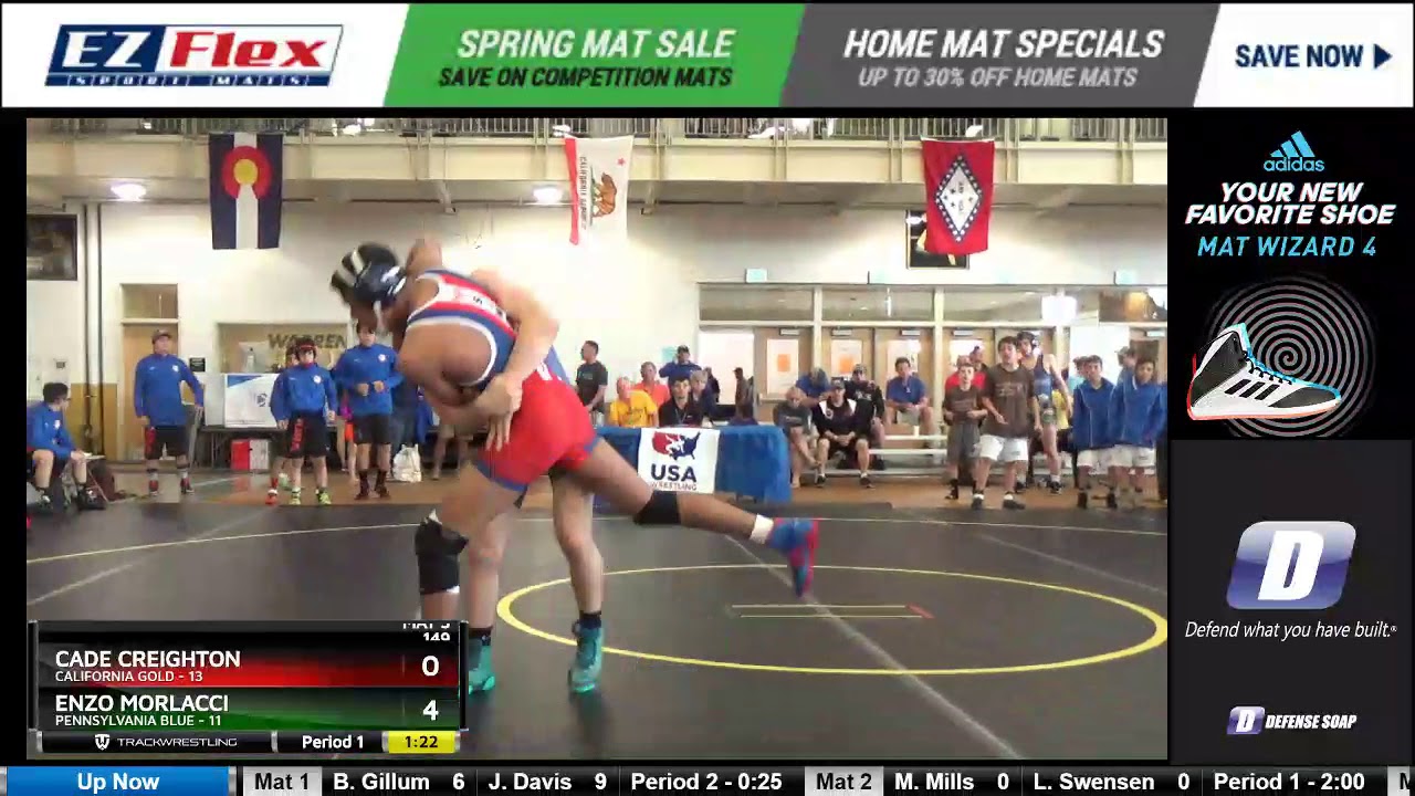 Mat 3 149 Cade Creighton California Gold Vs Enzo Morlacci Pennsylvania Blue