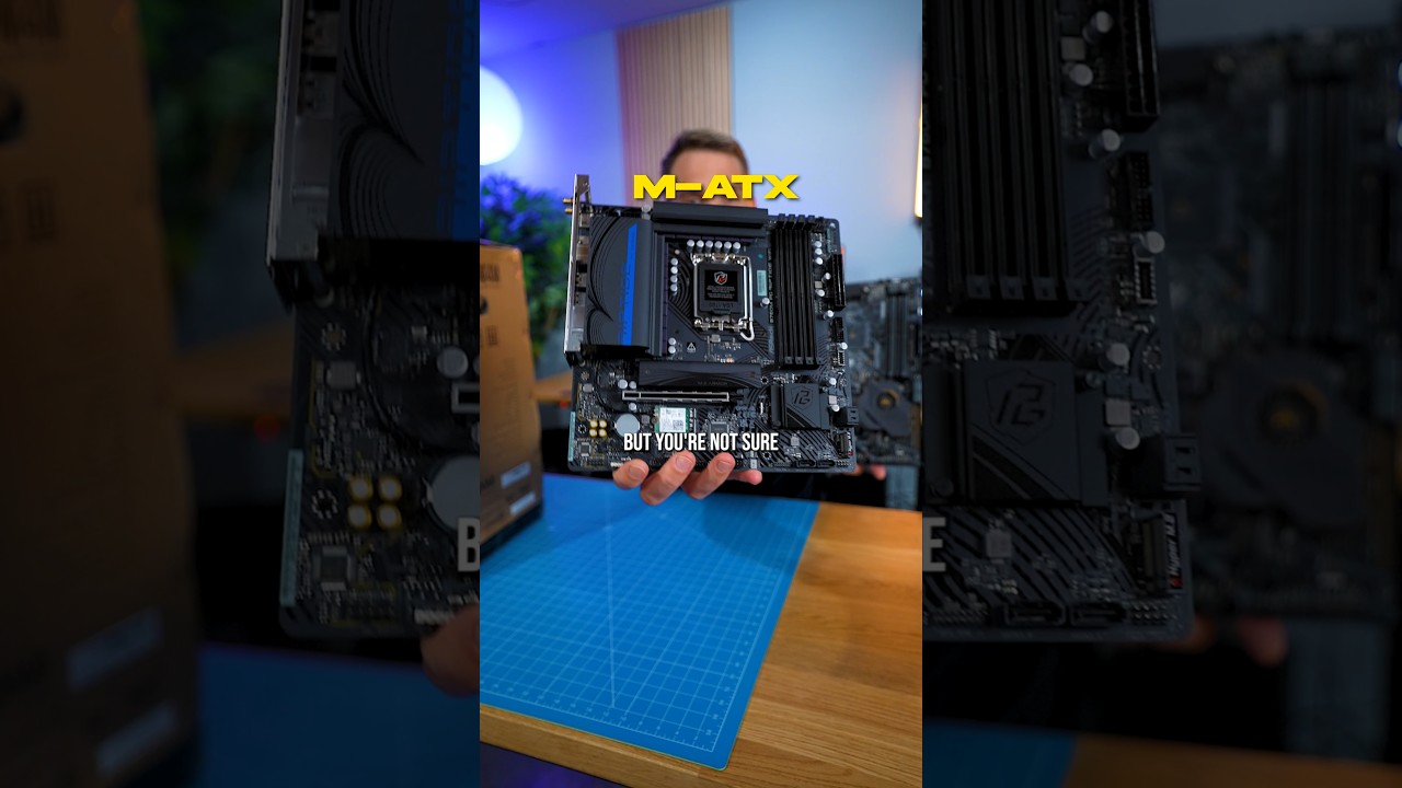 В чём разница между материнскими платами Micro-ATX и ATX? #pcbuild #motherboard
