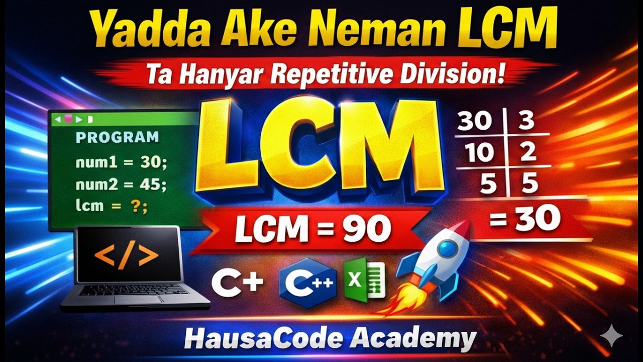 LCM Da C++  | Repetitive Division Explained (Hausa)