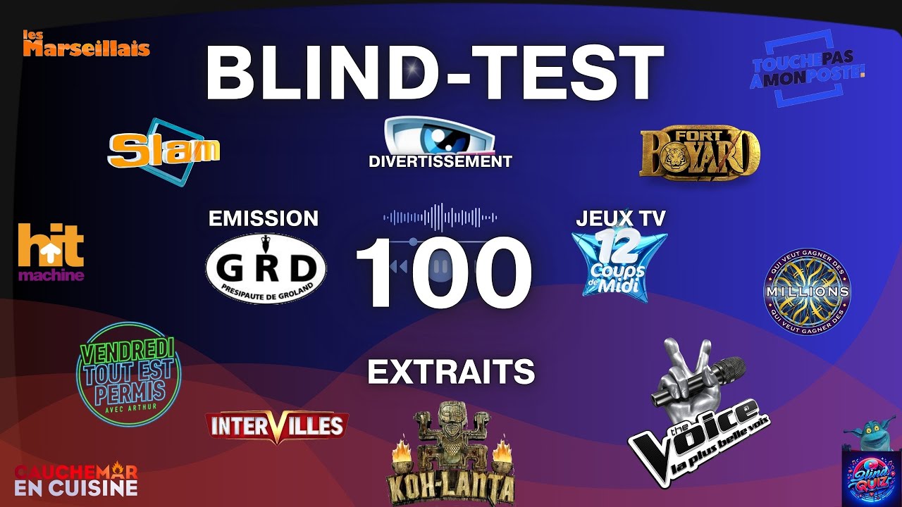 Blind test émission/jeux-tv … 100 EXTRAITS (toutes générations)