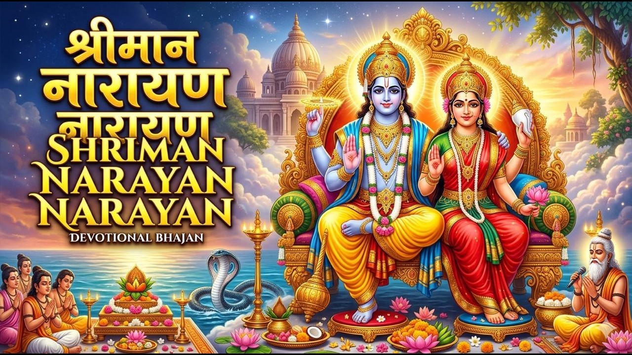 1 HOUR DHUN with LYRICS - SHREEMAN NARAYAN NARAYAN HARI HARI