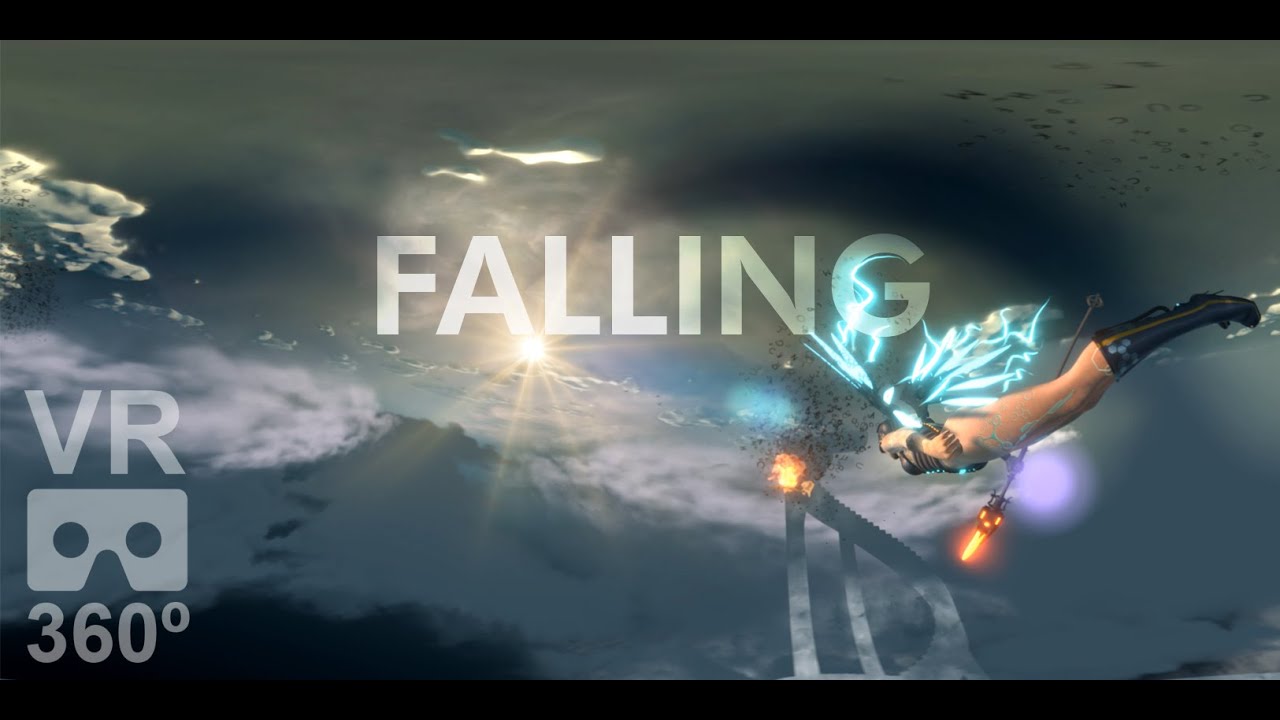Falling VR 360º 4K. Dance music