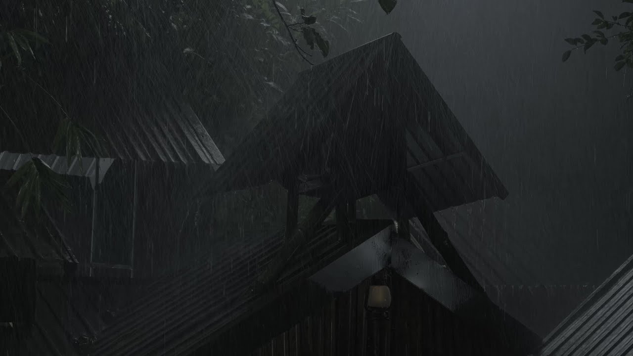 Fall Asleep in 3 Minutes 🌧️ Soothing Heavy Rain on Tin Roof for Sleep and Relaxation