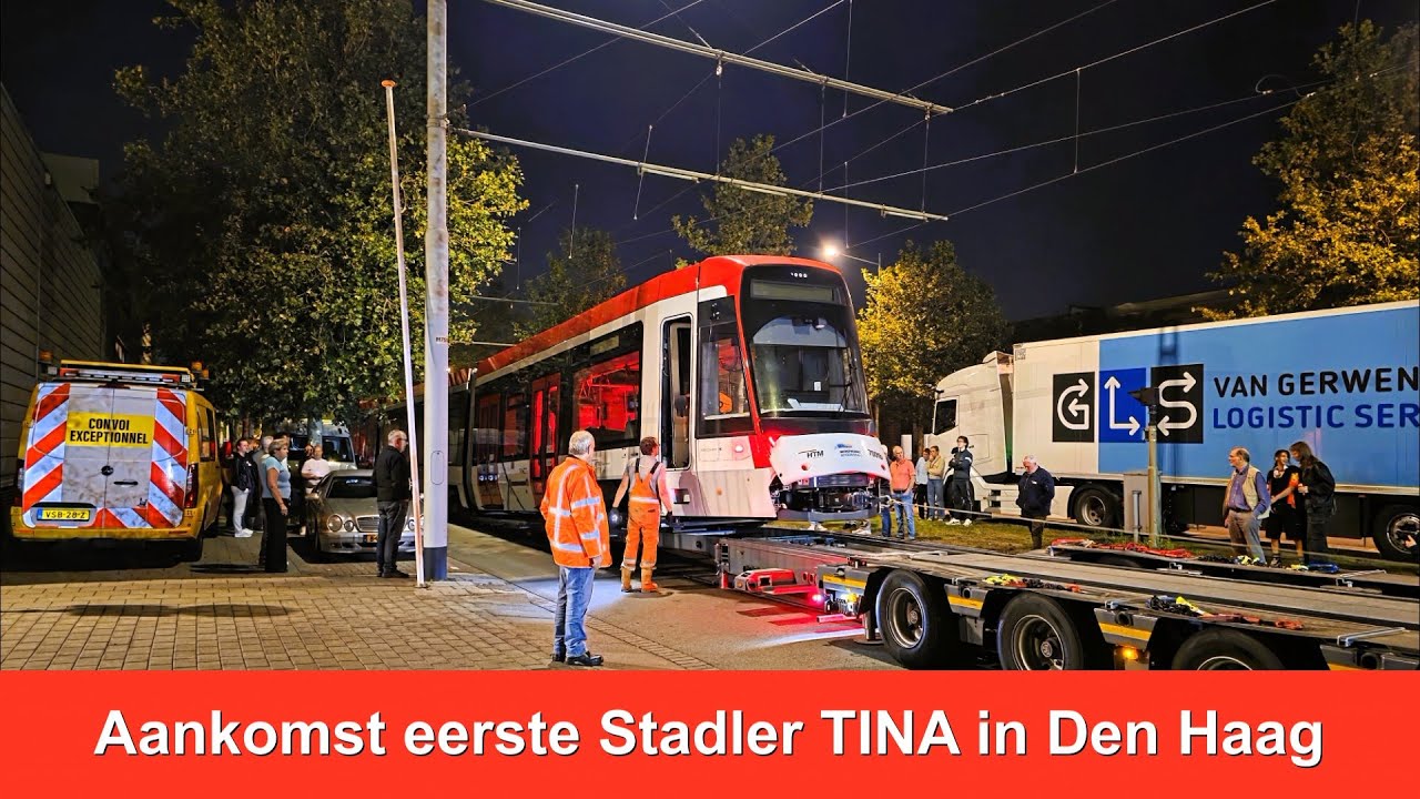 Aankomst eerste Stadler TINA in Den Haag
