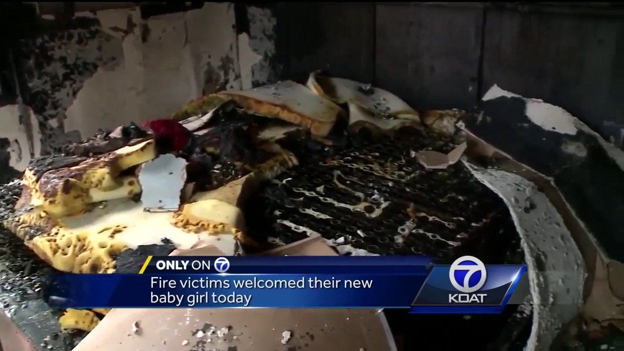 Fire victims welcome baby girl