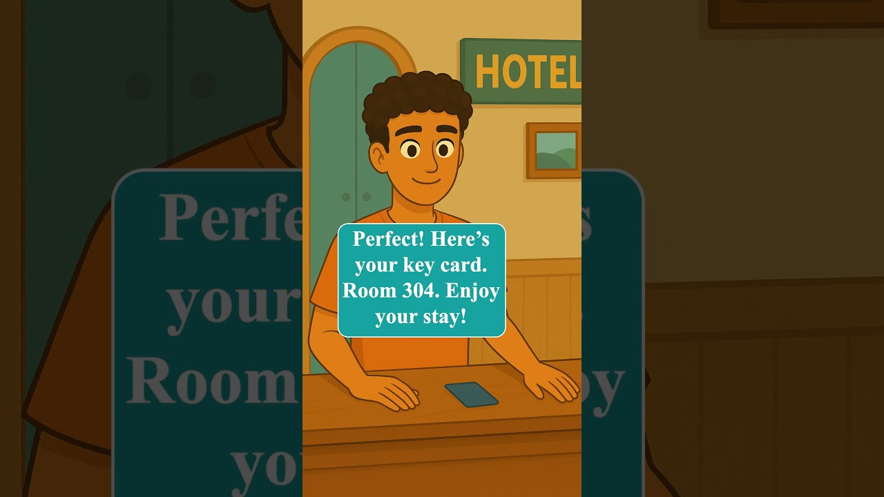 Hotel Check-in in English 🏨 | Real-Life English for Beginners (A1–A2)