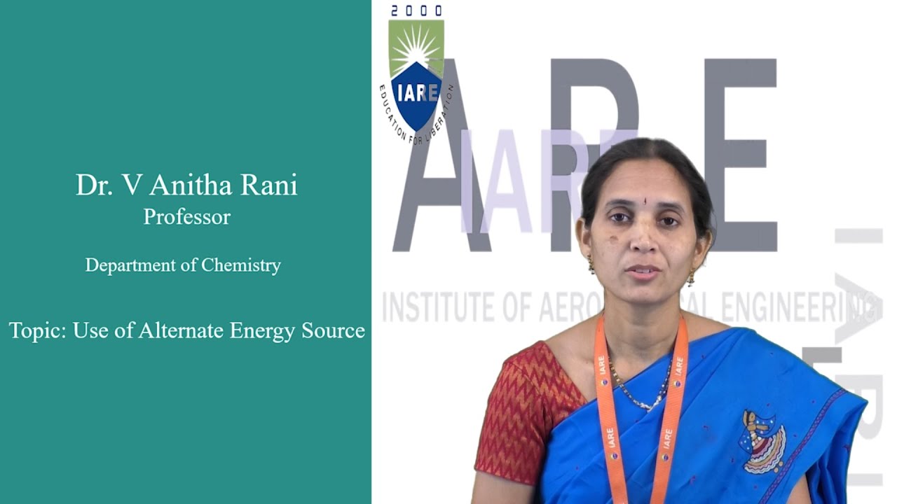 Use of Alternate Energy Source by Dr. V Anitha Rani
