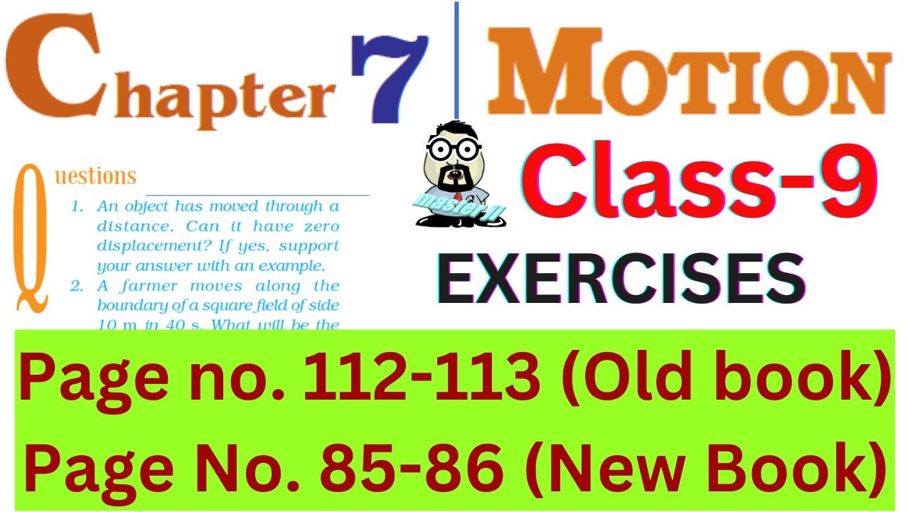NCERT Class 9 Science Chapter 8 Motion Exercises Question Answers