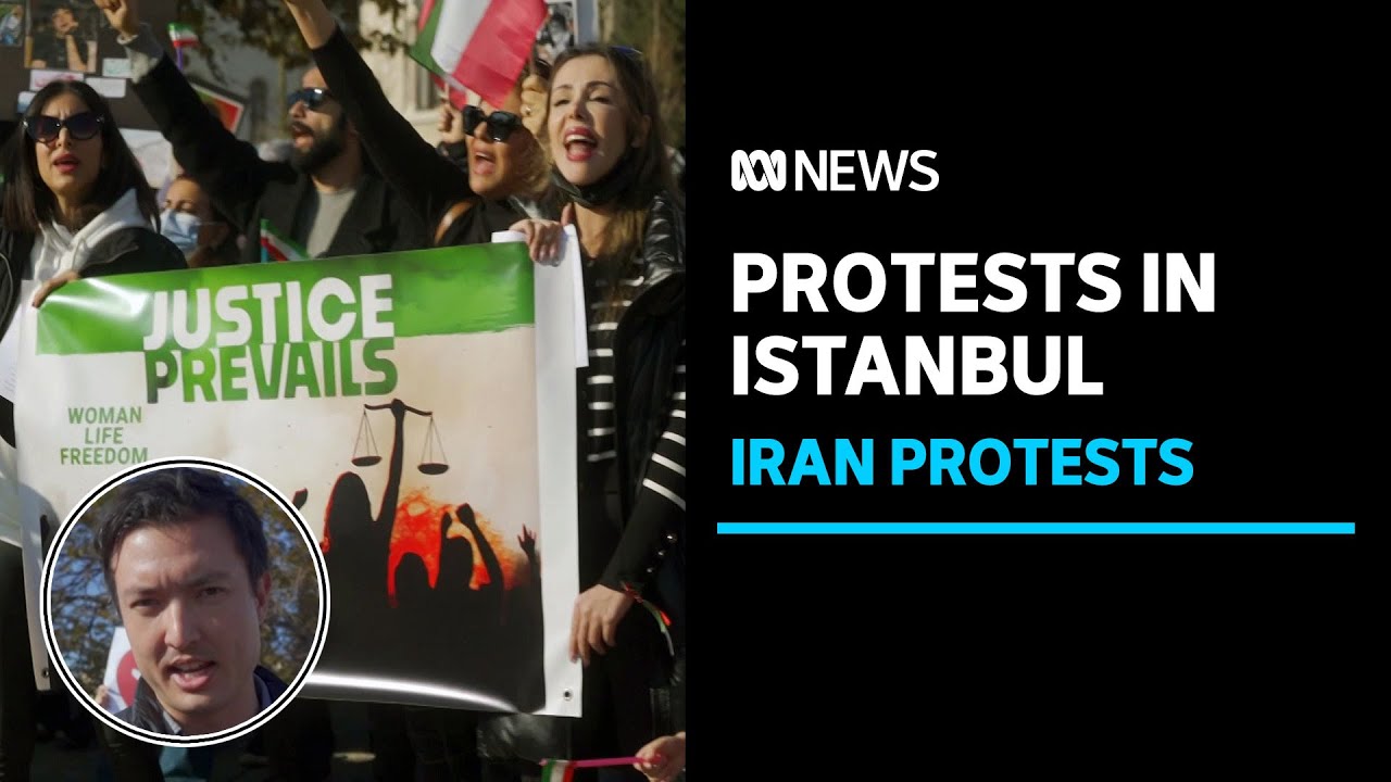 Protesters gather in Turkey to demonstrate against Iranian government | ABC News