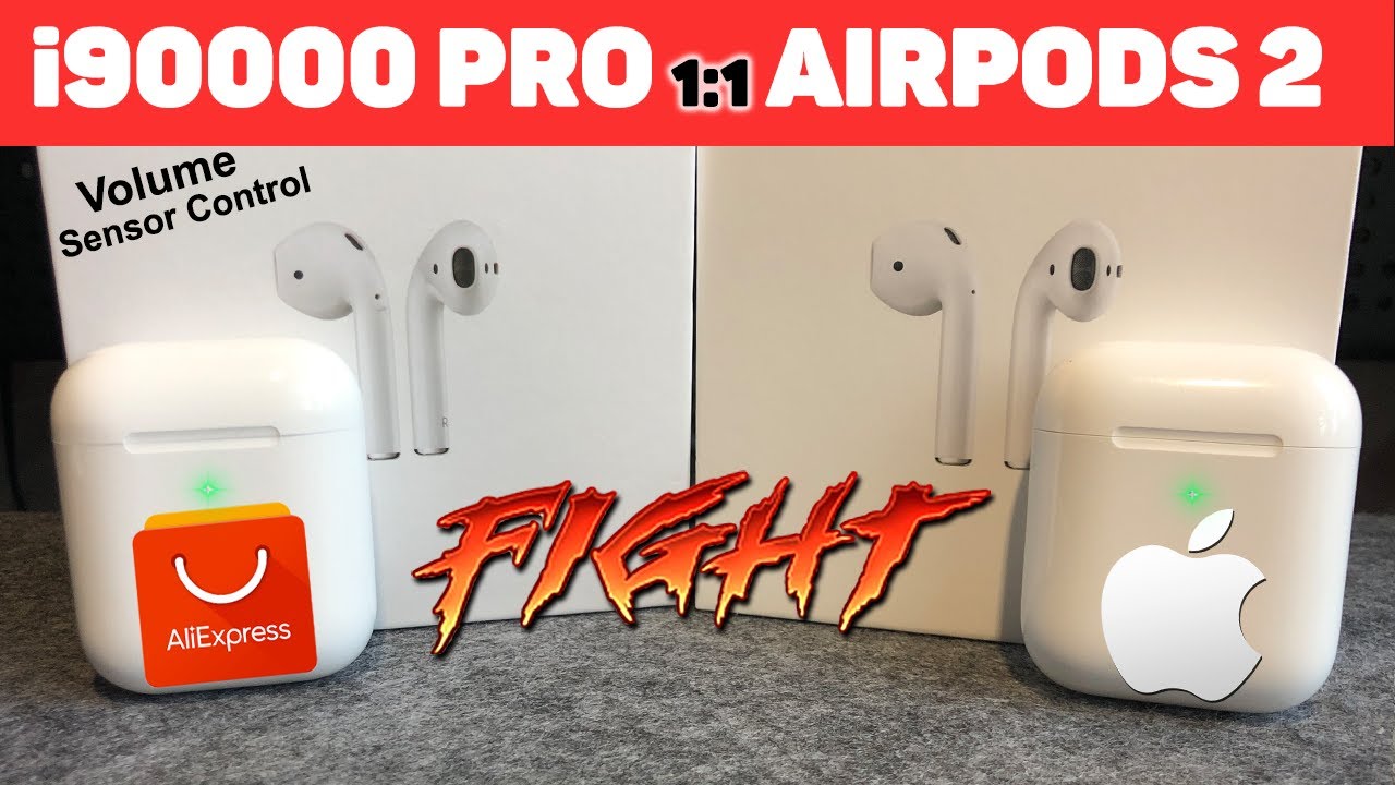 БИТВА С AirPods 2! Обзор i90000 PRO TWS🔥 Лучшая копия AirPods 2 ?! Сравнение копии 1:1 с оригиналом