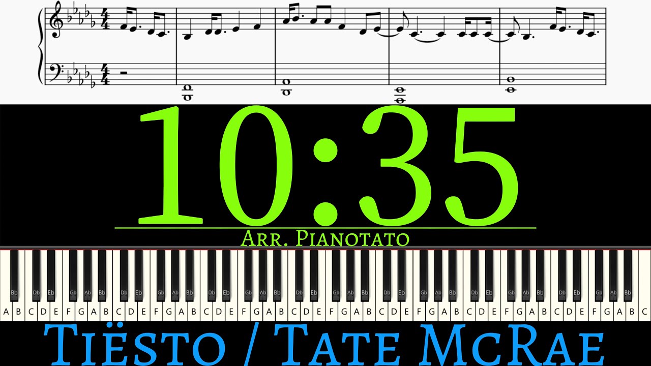 Tiësto, Tate McRae - 10:35 | Piano cover by Pianotato