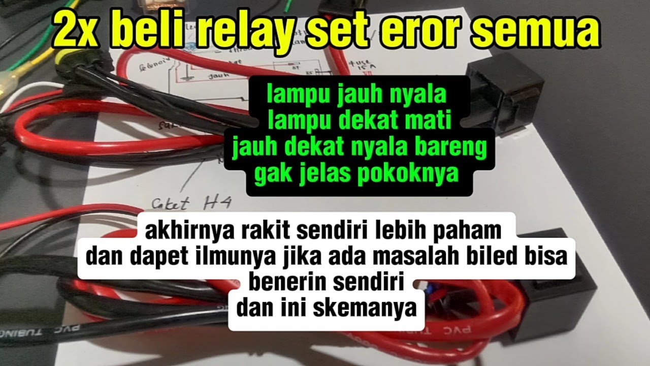 Cara rakit relay set sendiri dan ini skemanya