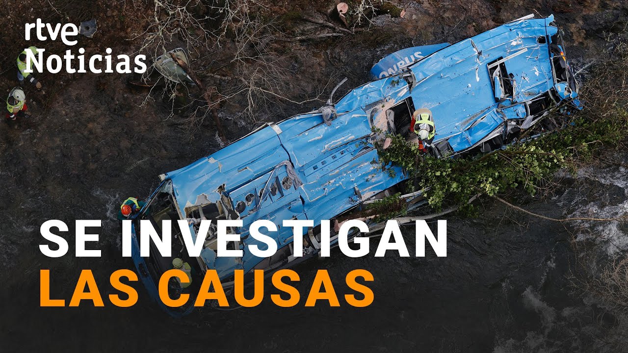 ACCIDENTE PONTEVEDRA: Temen que el PUENTE no aguante el PESO de la GRÚA que sacará el AUTOBÚS I RTVE