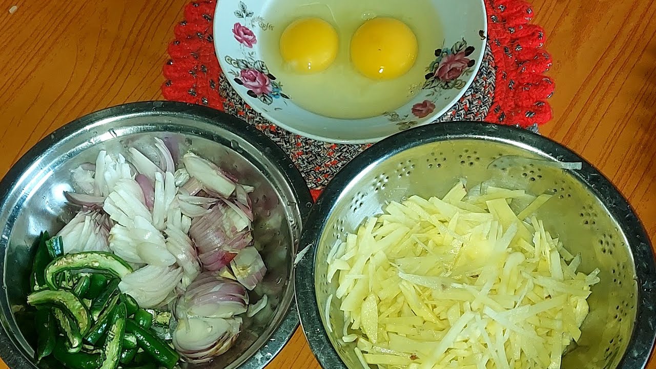 আজকের লাইভে আলু দিয়ে ডিম ভাজি রেসিপি | Halal Cookbook