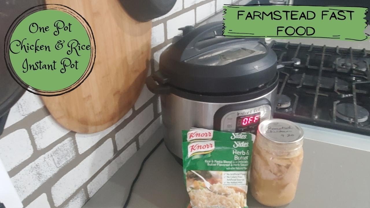 One pot Knorr rice and canned chicken instant pot pantry meal
