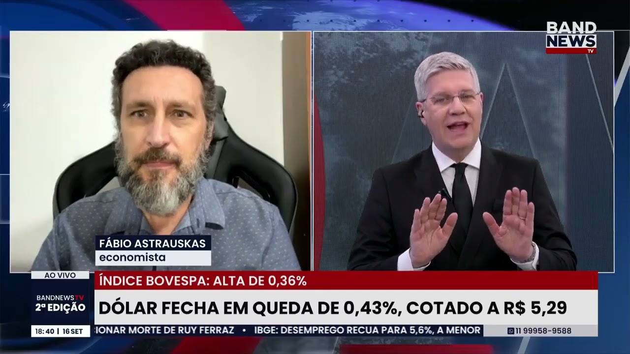 Band News TV (16/09/25) - Dólar fecha em queda e Superquarta