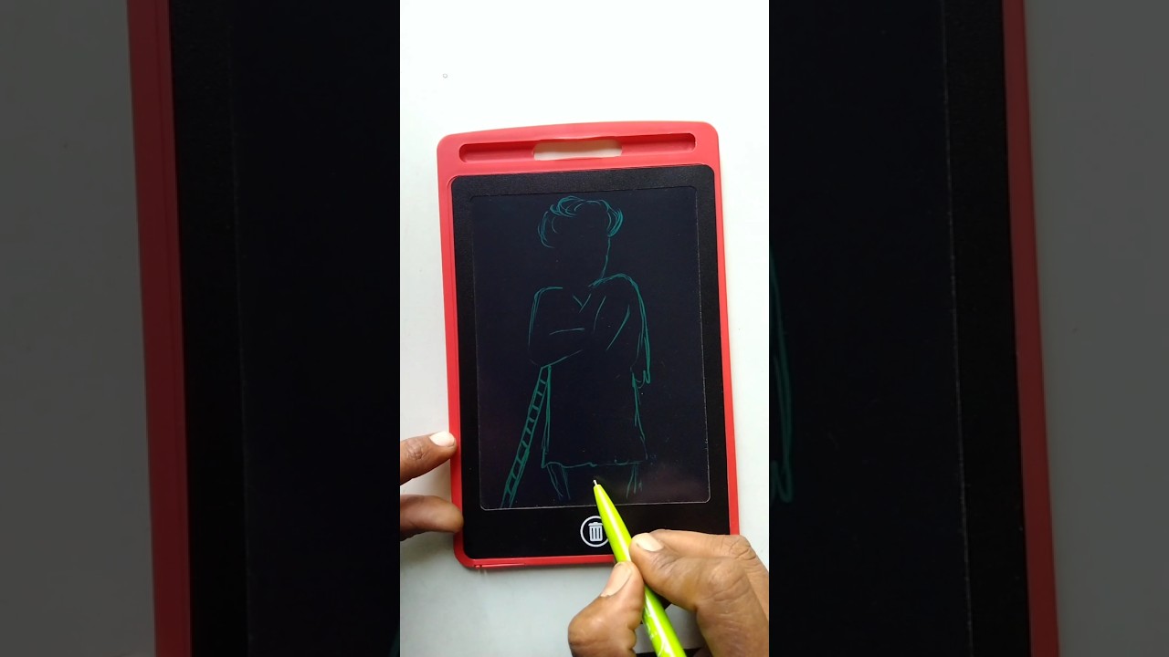 rajsthani Man drawing LCD writing pad simple 😱😲 #drawing #shorts