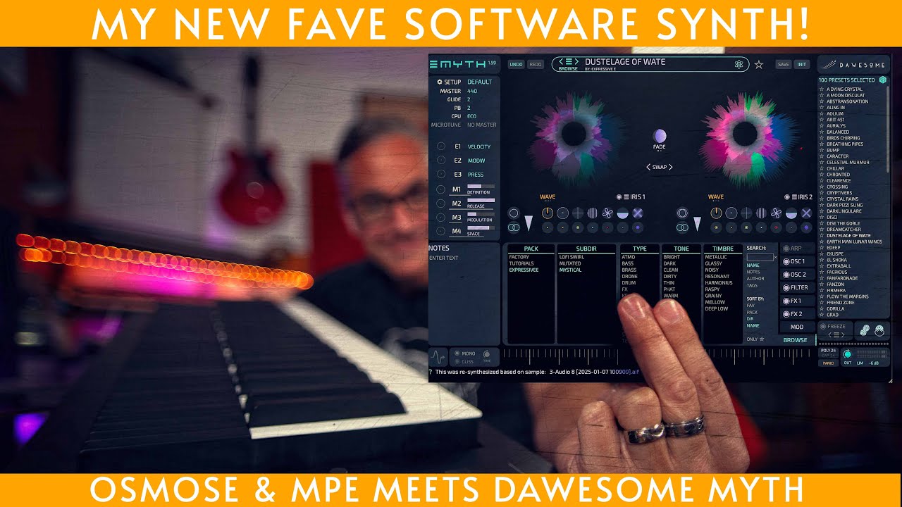 Пресеты Dawesome Myth от Expressive E! Идеально подходят для MPE и Osmose.