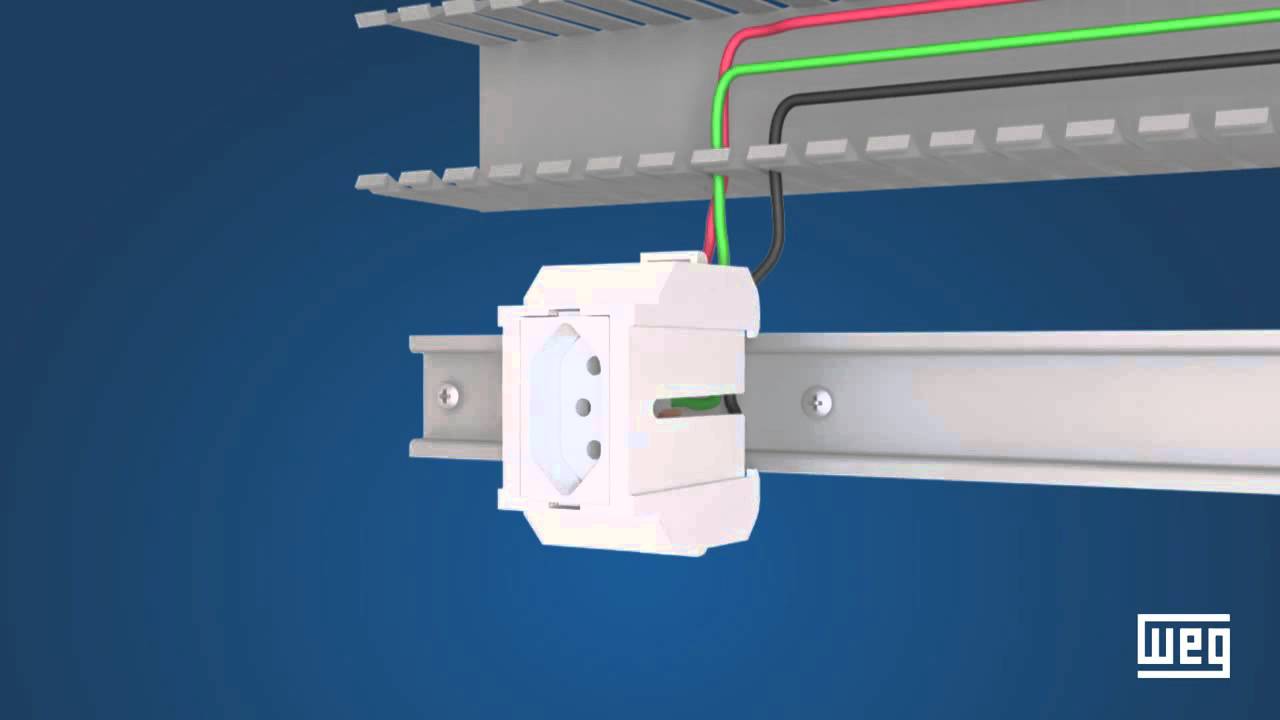 WEG   Adaptador de M&oacute;dulos para Trilho DIN
