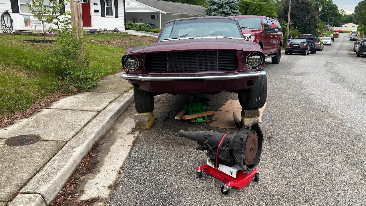 1967 Mustang c4 automatic Transmission removal