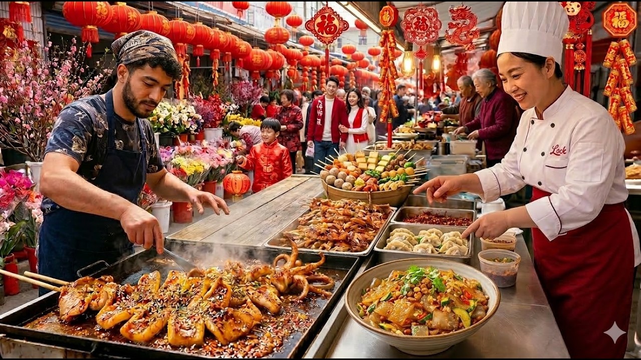 $2 Street Food at China’s Biggest New Year Market
