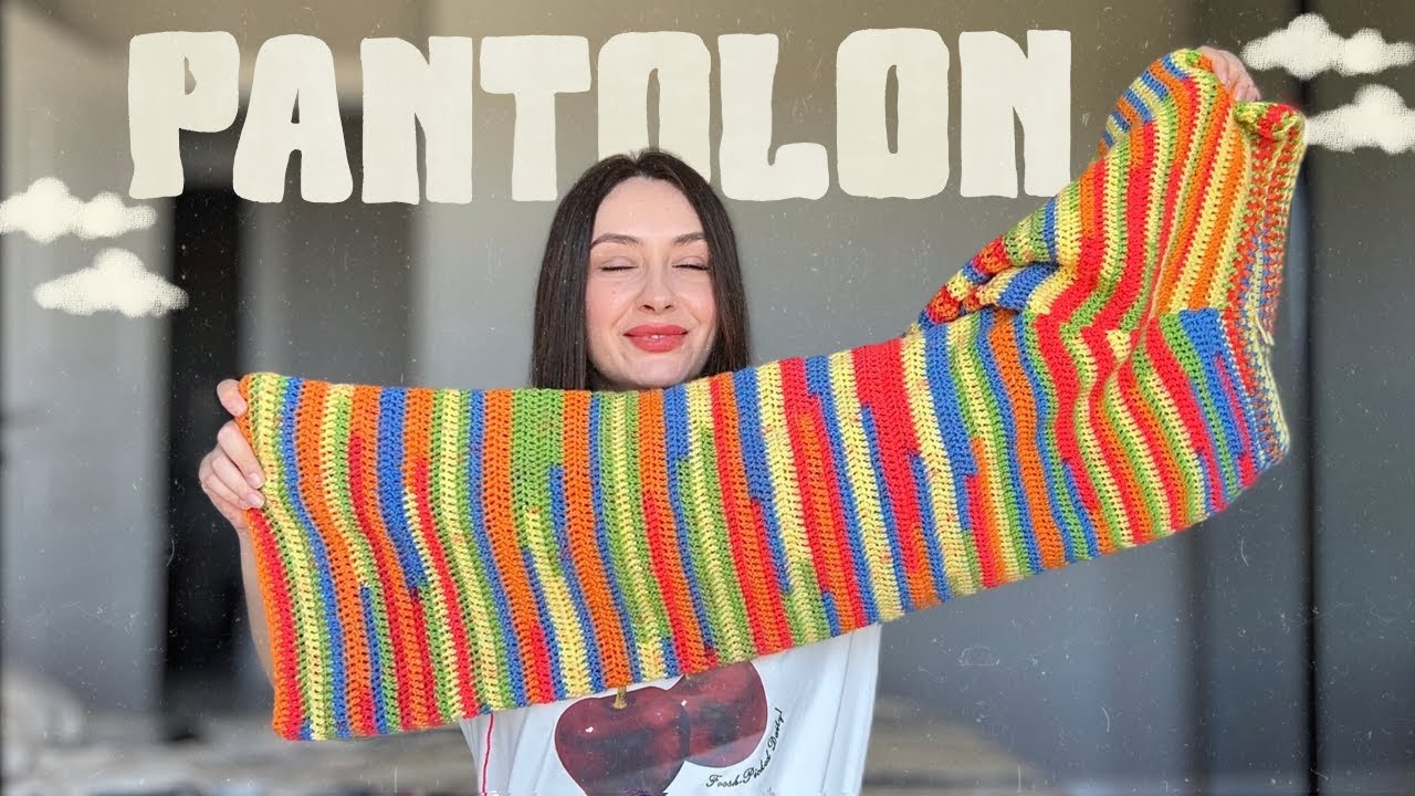 Rengarenk Yazlık Tığ İşi Pantolon Ördüm 🌈🧶 | Örgü Vlog