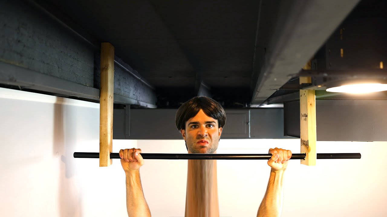 Man with The Longest Neck in The World Breaks Pull-Up World Record (parody)