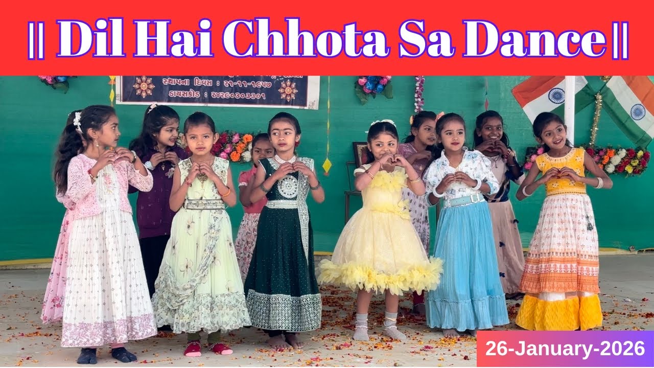Dil Hai Chhota Sa Dance । School Dance Performance । Shri Jodhpur Primary School । Girish Bharda