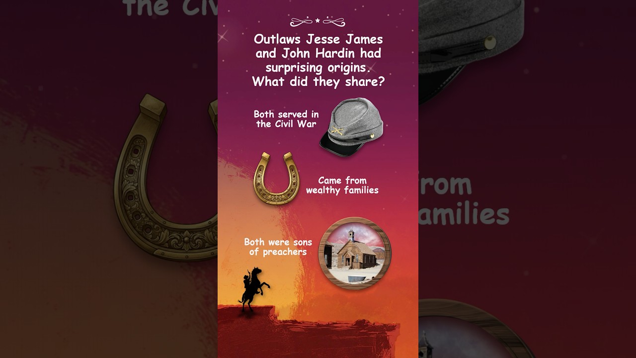Jesse James and John Hardin had this in common! 🤯 Wild West Outlaws Trivia