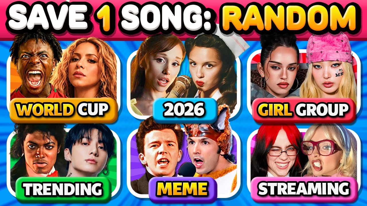 Save One Song... RANDOM Rules 🔥 Save your Favorite Tracks! 🎵 Music Quiz 2026