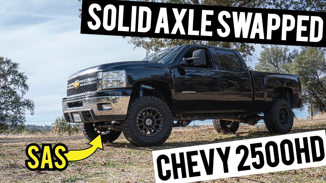 Chevy 2500 с нашим комплектом цельной оси (воскресенье цельной оси!)