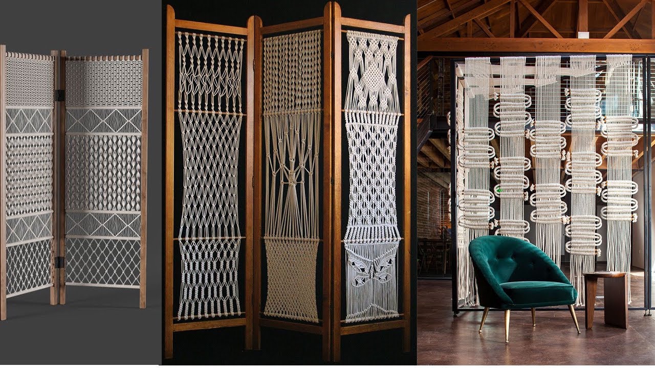 Collection 62 handmade macram&eacute; room divider