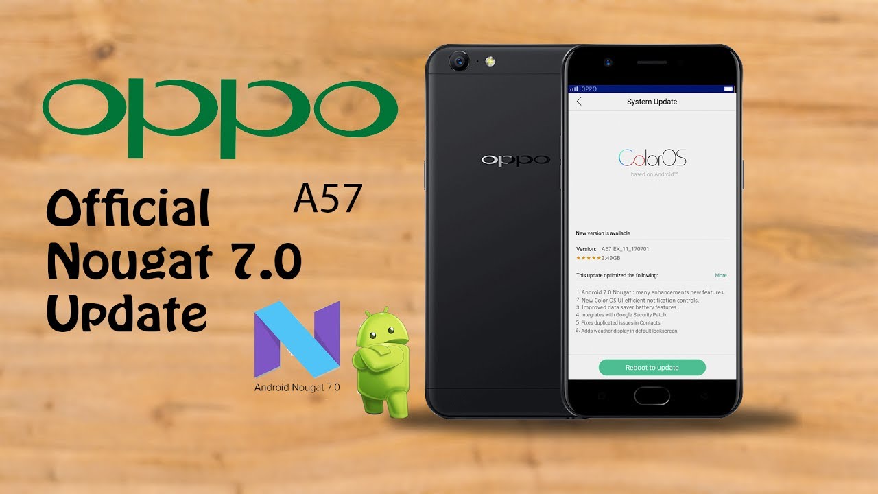 Официальное обновление Android 7.0 для Oppo A57 Nougat