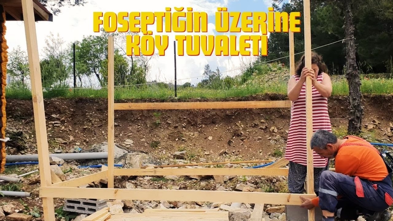 KÖY TUVALETİ YAPIMINA BAŞLIYORUZ - FOSEPTİĞİN ÜZERİNE BAHÇE TUVALET DUŞ YAPIMI - KÖYE GÖÇ - KÖY EVİ