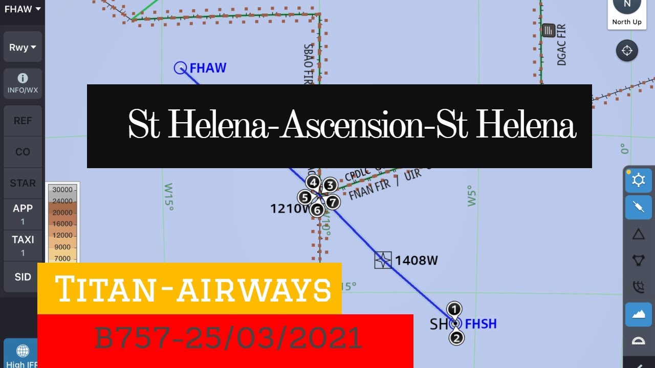 St Helena-Ascension Island-St Helena with Titan-Airways BOEING757 HD