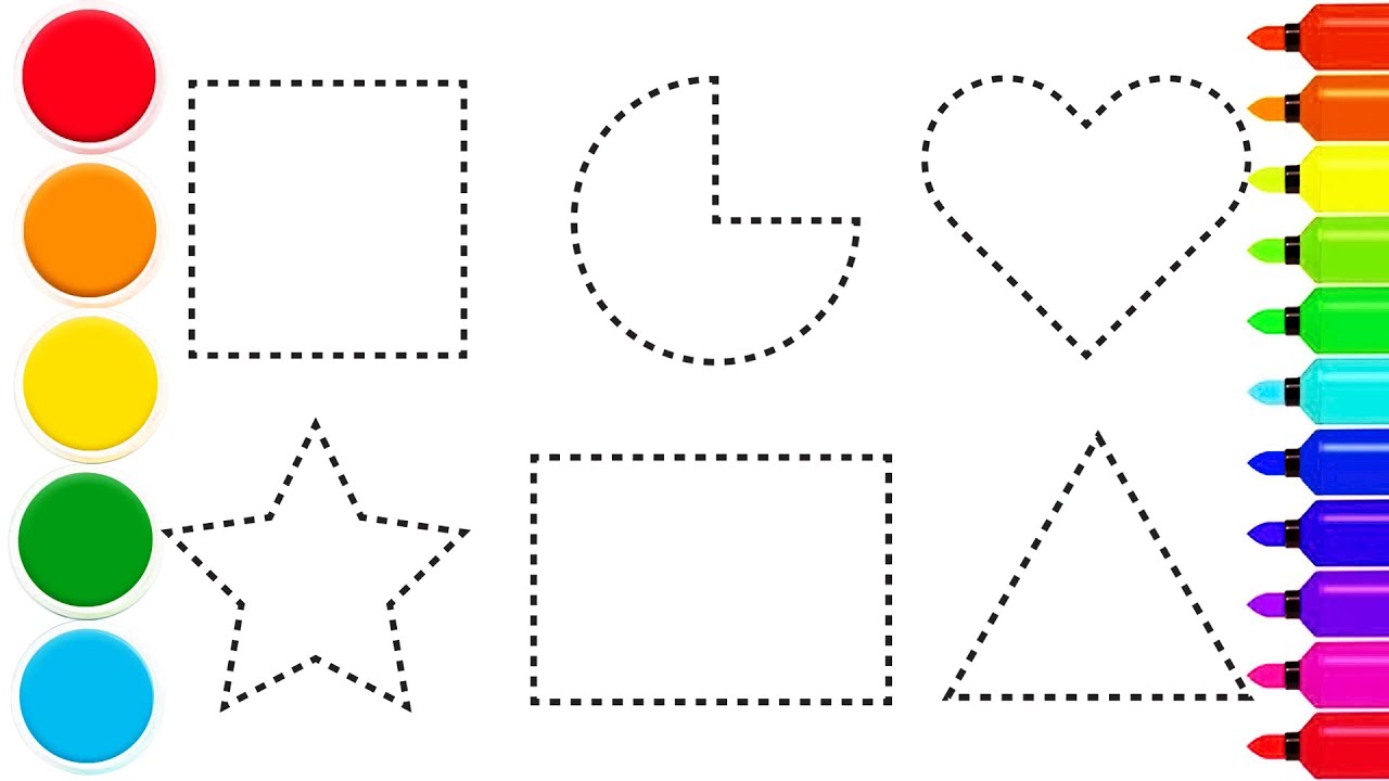 How to draw simple 2d geometric shapes | step by step