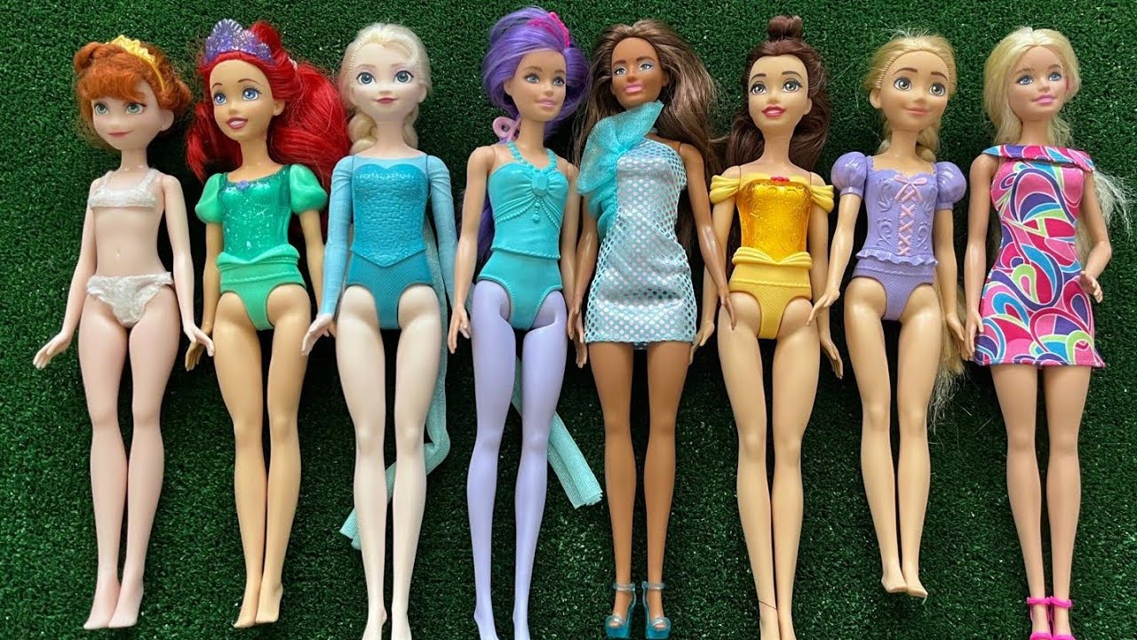 Disney Princess Doll Makeover DIY Miniature Ideas for Barbies  wig, Dress, Faceup,and More! DIY